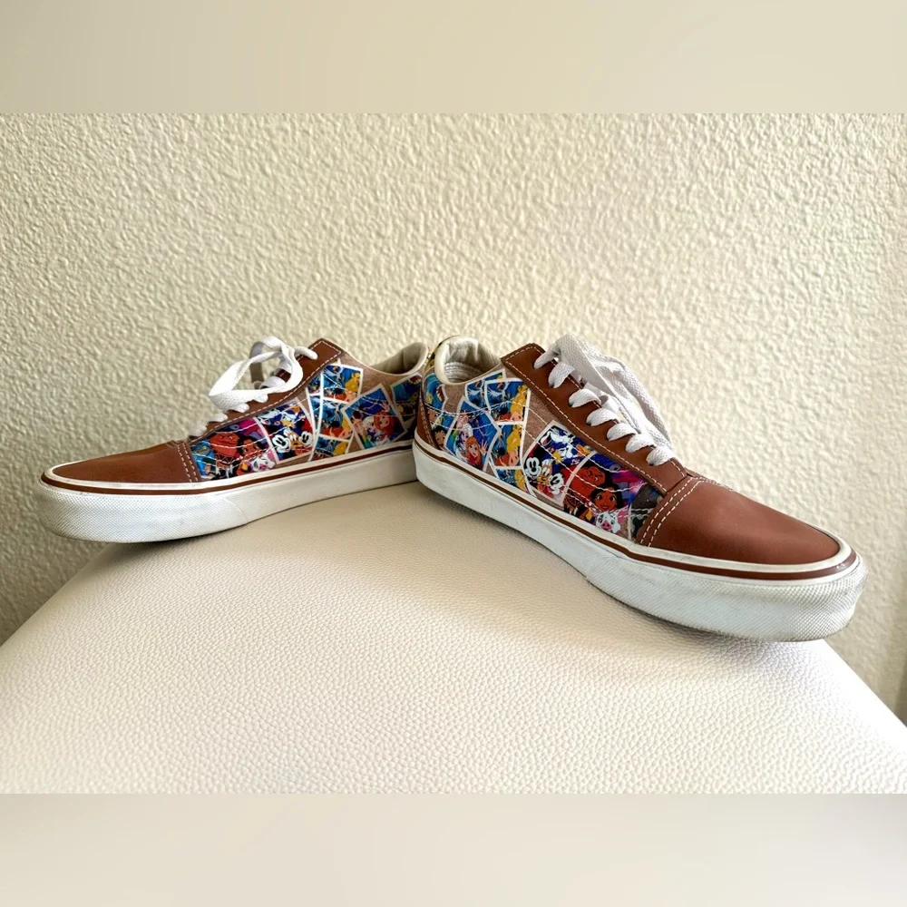 Vans X Disney 100th Anniversary Old Skool Scrapbook Mens 5.5 Youth Brown Low Top